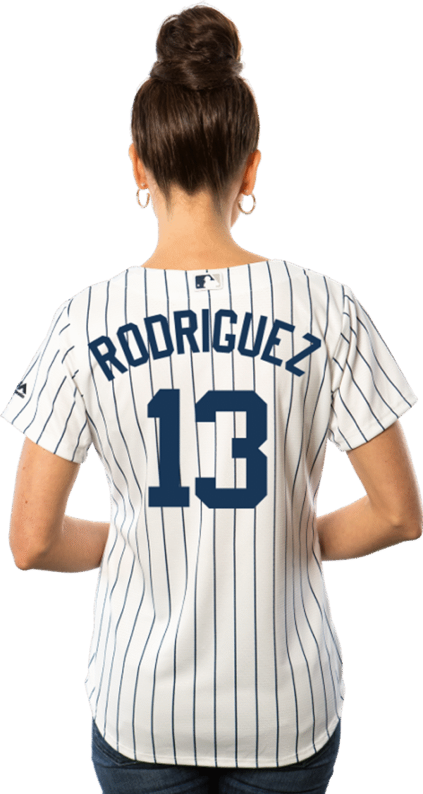 Alex Rodriguez Ladies Jersey - NY Yankees Womens Home Jersey - Image 3