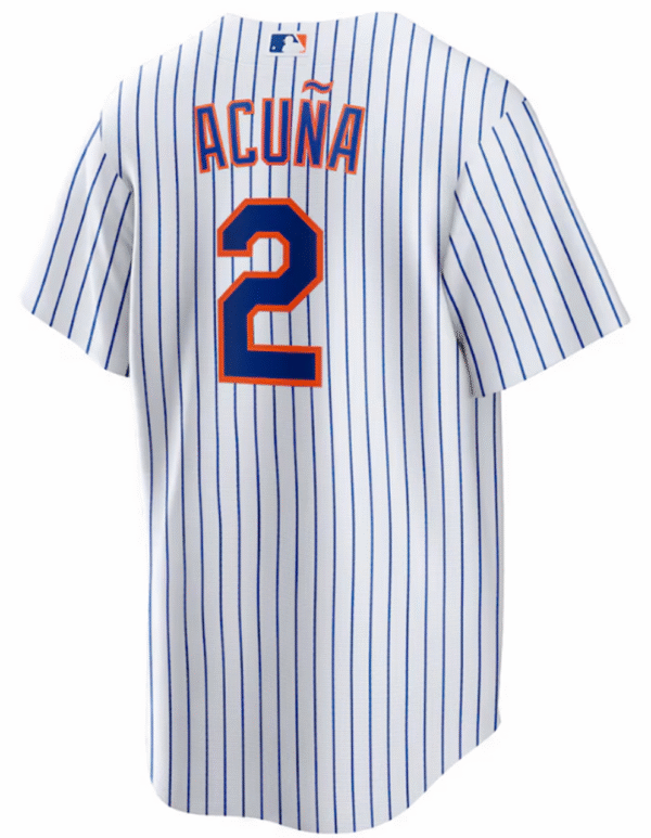 Luisangel Acuna Youth Jersey - NY Mets Replica Kids Home Jersey - Image 2