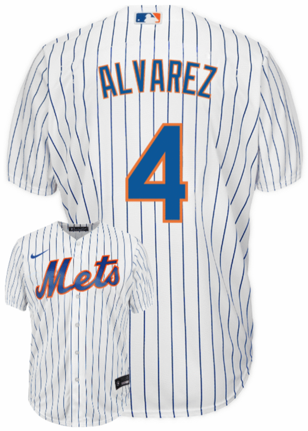 Francisco Alvarez Youth Jersey - NY Mets Replica Kids Home Jersey