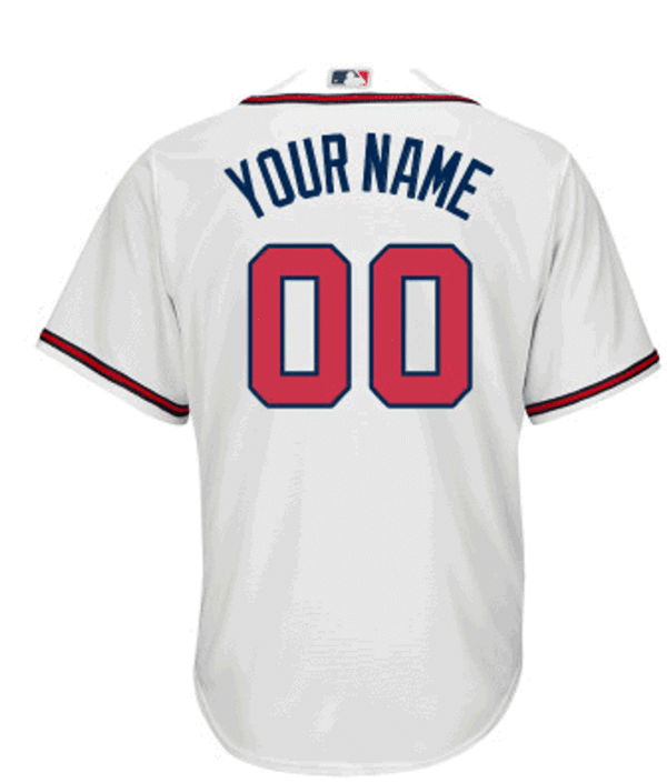 Atlanta Braves Replica Personalized Home Jersey - Image 3