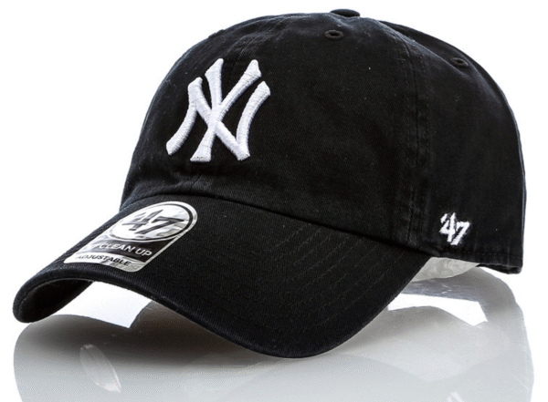 NY Yankees Clean Up Adjustable Cap - Black Dad Hat