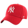 NY Yankees Clean Up Adjustable Cap - Red Dad Hat