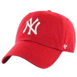 NY Yankees Clean Up Adjustable Cap - Red Dad Hat