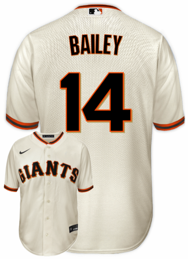 Patrick Bailey Youth Jersey - San Francisco Giants Replica Kids Home Jersey