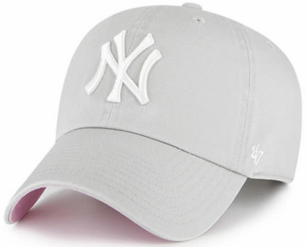NY Yankees Clean Up Ballpark Adjustable Cap - Grey Dad Hat