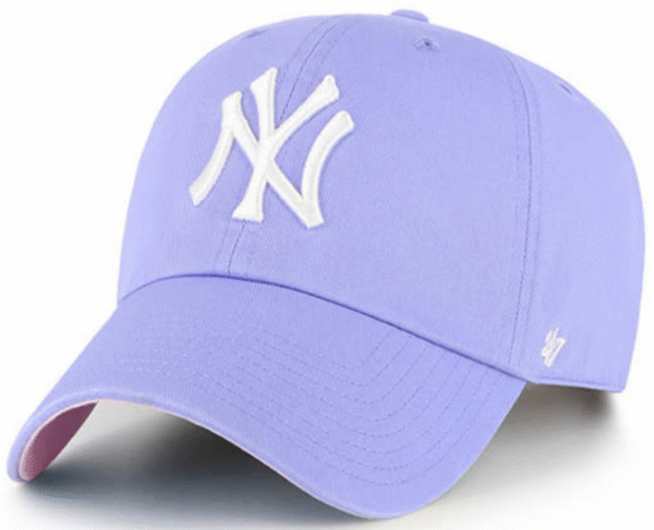 NY Yankees Clean Up Ballpark Adjustable Cap - Lavender Dad Hat