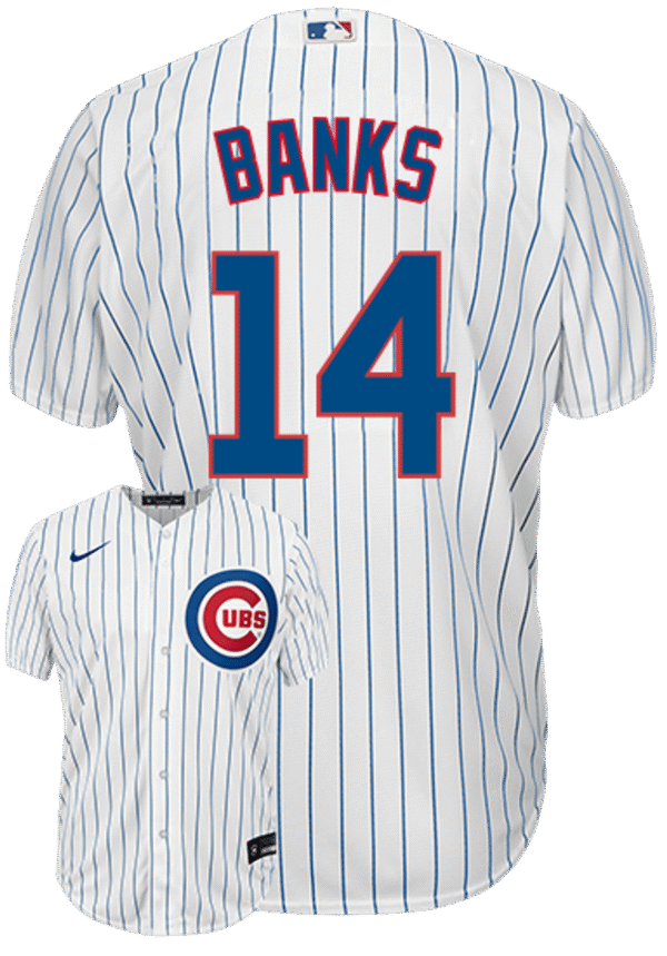 Ernie Banks Youth Jersey - Chicago Cubs Replica Kids Home Jersey