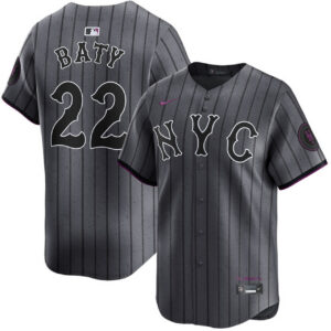 Brett Baty Youth City Connect Jersey - NY Mets 2024 Limited Kids Jersey