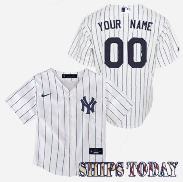 NY Yankees Replica Personalized Kids Home Jersey - Image 3