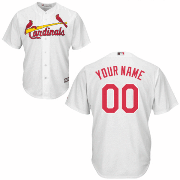 St Louis Cardinals Replica Personalized Home Jersey - Image 2