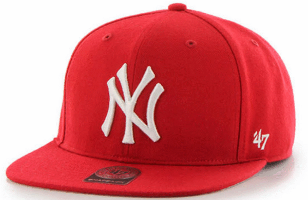 NY Yankees Captain Snapback Cap - Red
