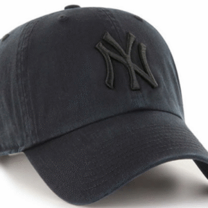 NY Yankees Clean Up Adjustable Cap - Double Black Dad Hat