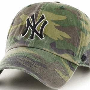 NY Yankees Clean Up Adjustable Cap - Camo Black NY Dad Hat
