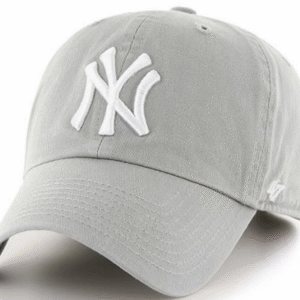 NY Yankees Clean Up Adjustable Cap - Grey Dad Hat