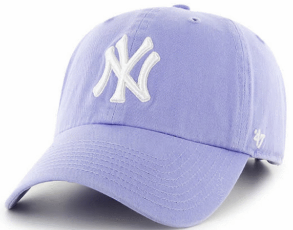 NY Yankees Clean Up Adjustable Cap -Lavender Dad Hat