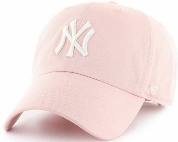 NY Yankees Clean Up Adjustable Cap - Lt. Pink Dad Hat