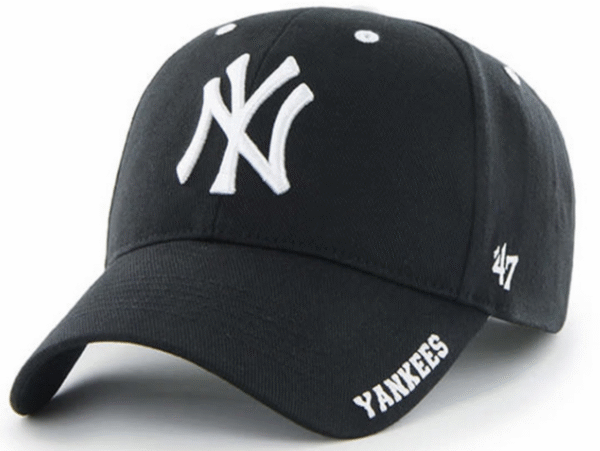 NY Yankees MVP Adjustable Cap - Black Frost