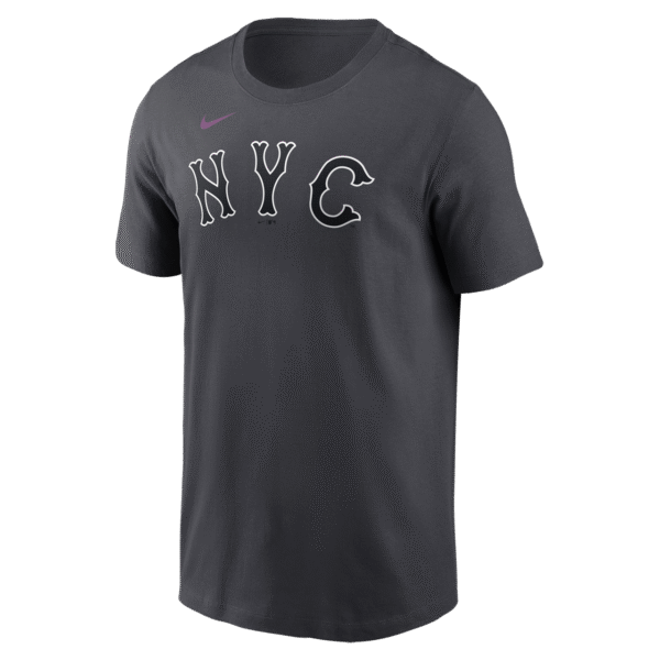 Franciso Lindor Youth City Connect T-Shirt - Graphite NY Mets Kids T-Shirt - Image 3