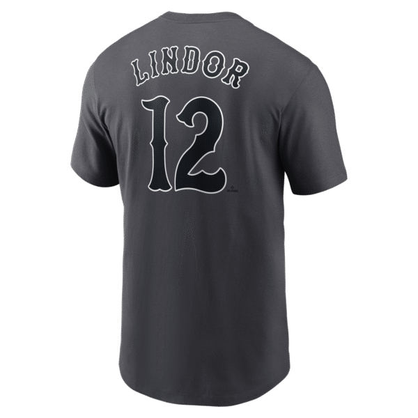Franciso Lindor Youth City Connect T-Shirt - Graphite NY Mets Kids T-Shirt - Image 2