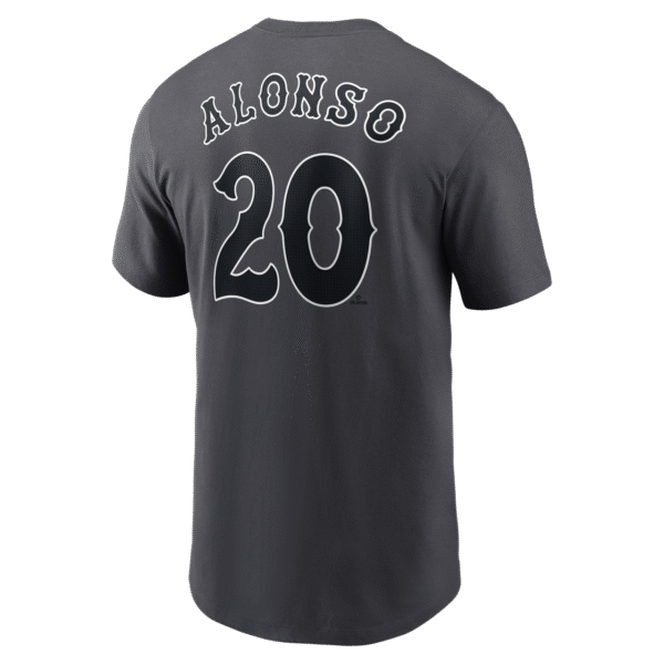 Pete Alonso City Connect T-Shirt - Graphite NY Mets Adult T-Shirt - Image 2