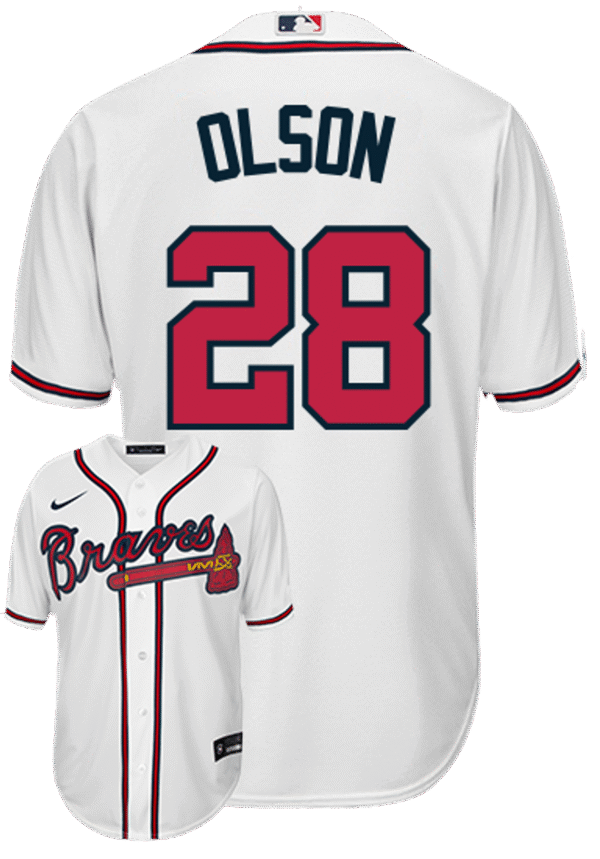 Matt Olson Youth Jersey - Atlanta Braves Replica Kids Home Jersey