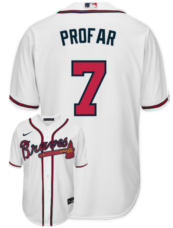 Jurickson Profar Youth Jersey - Atlanta Braves Replica Kids Home Jersey
