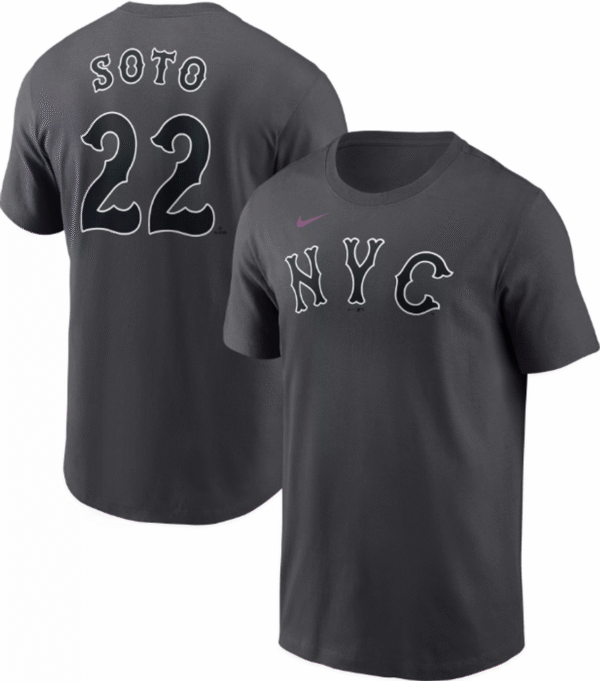 Juan Soto Youth City Connect T-Shirt - Charcoal NY Mets Kids T-Shirt