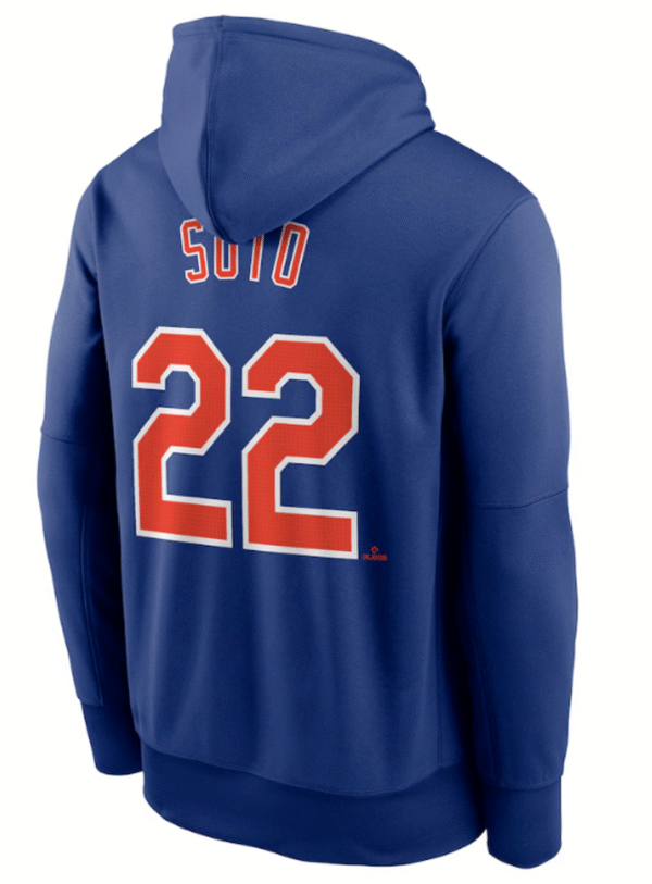 Juan Soto Hooded Sweatshirt - Blue NY Mets Adult Pullover Hoody - Image 2
