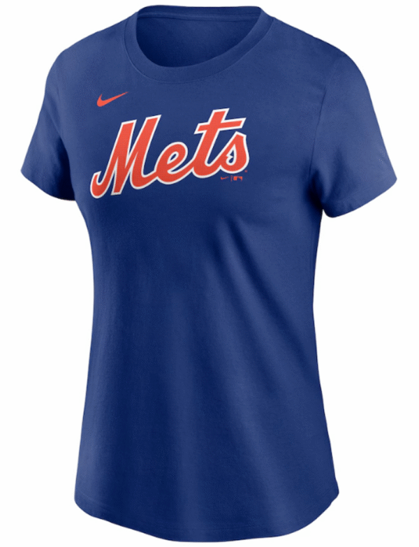 Juan Soto Ladies T-Shirt - Blue NY Mets Womens Fuse T-Shirt - Image 2