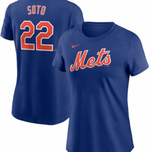 Juan Soto Ladies T-Shirt - Blue NY Mets Womens Fuse T-Shirt