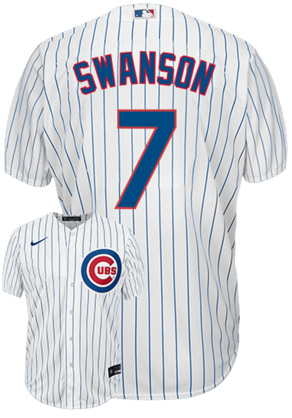 Dansby Swanson Jersey - Chicago Cubs Replica Adult Home Jersey