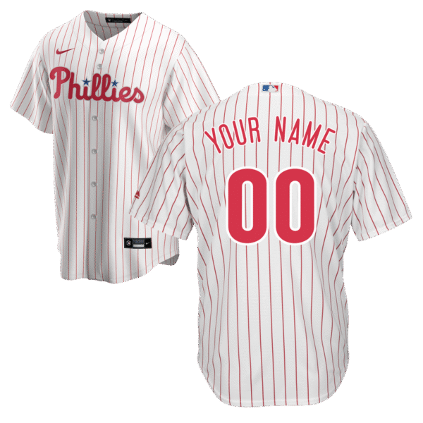 Philadelphia Phillies Replica Personalized Youth Home Jersey