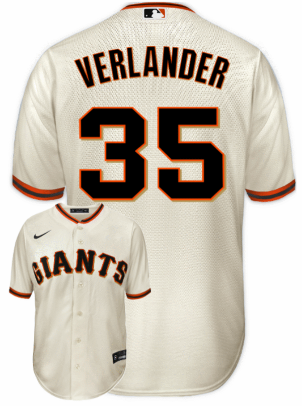 Justin Verlander Youth Jersey - San Francisco Giants Replica Kids Home Jersey