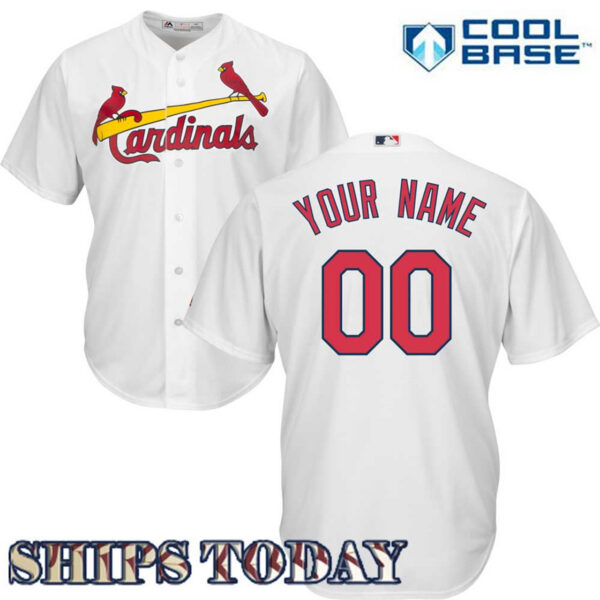 St Louis Cardinals Replica Personalized Youth Home Jersey - Image 4