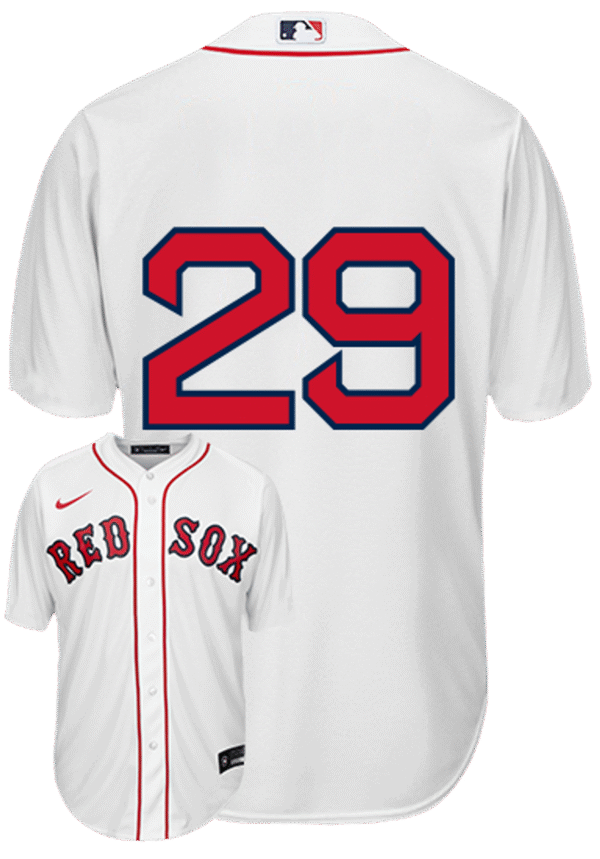 Bobby Dalbec No Name Jersey - Boston Red Sox Replica Number Only Adult Home Jersey