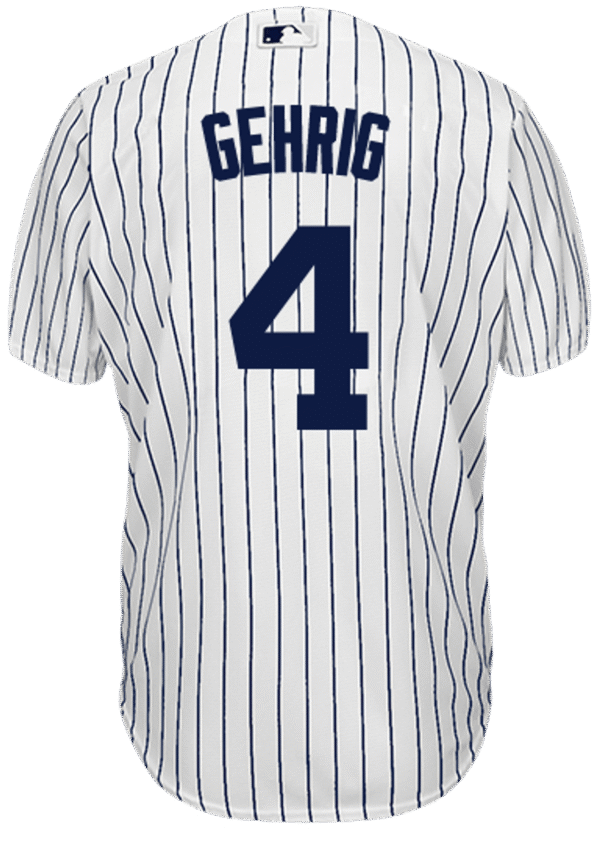 Lou Gehrig Cooperstown Replica Jersey