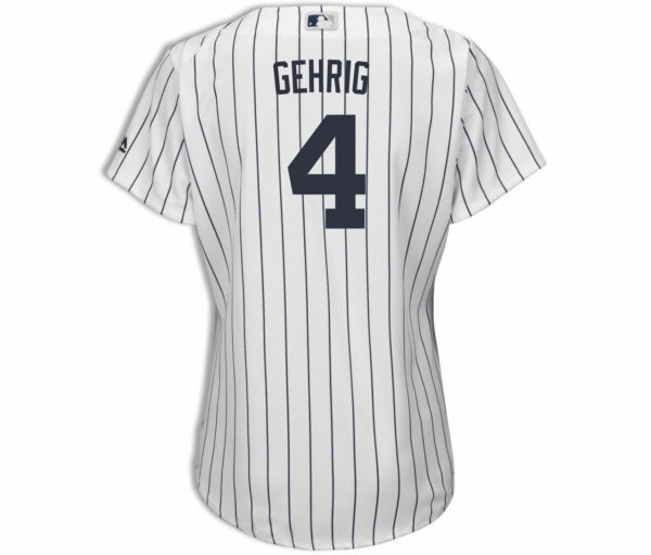 Lou Gehrig Ladies Jersey - NY Yankees Replica Womens Home Jersey - Image 3