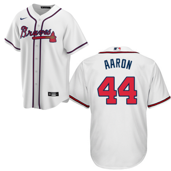 Hank Aaron Youth Jersey - Atlanta Braves Replica Kids Home Jersey - Image 2