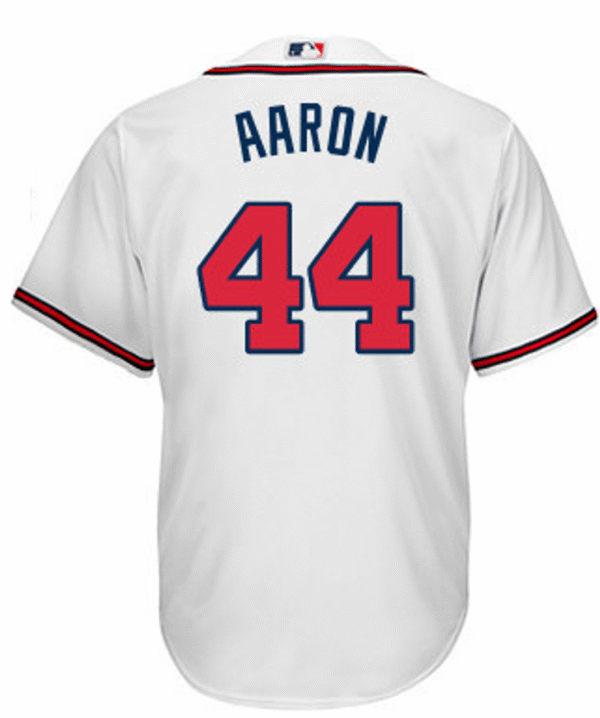 Hank Aaron Youth Jersey - Atlanta Braves Replica Kids Home Jersey