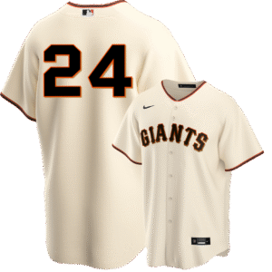 Willie Mays No Name Jersey - SF Giants Replica Adult Number Only Home Jersey