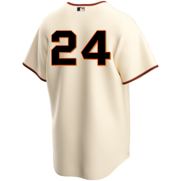Willie Mays No Name Jersey - SF Giants Replica Adult Number Only Home Jersey - Image 2