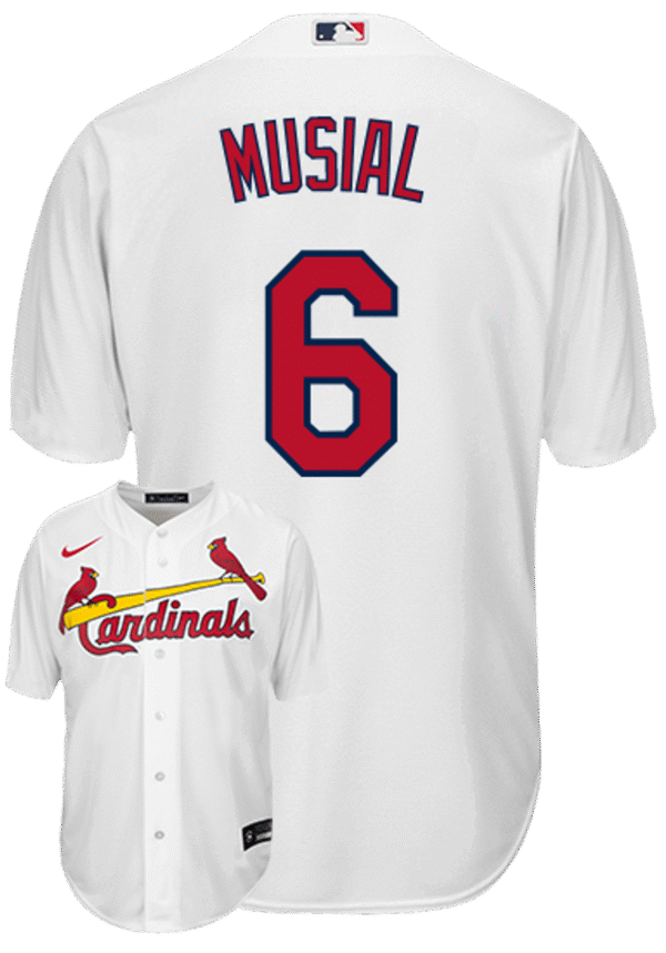 Stan Musial Jersey - St Louis Cardinals Replica Adult Home Jersey