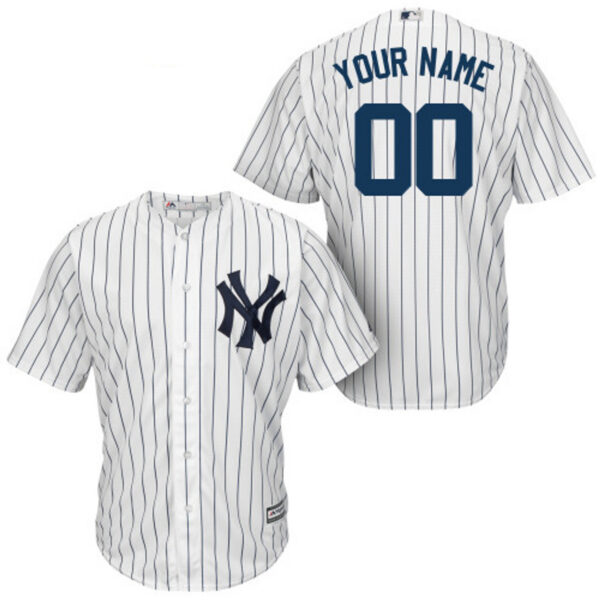 NY Yankees Replica Personalized Youth Home Jersey - Image 5