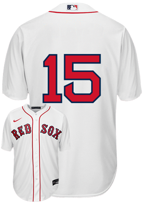 Dustin Pedroia No Name Jersey - Boston Red Sox Replica Number Only Adult Home Jersey