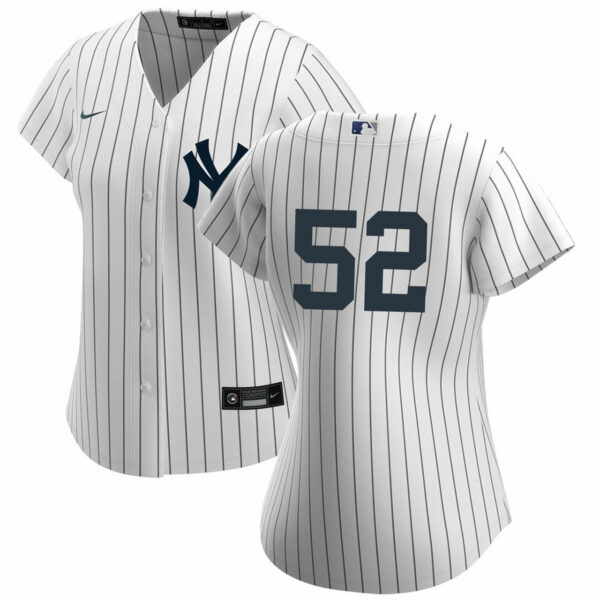 CC Sabathia No Name Ladies Home Jersey - Yankees Replica Home Number Only Jersey