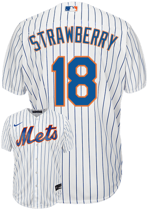 Darryl Strawberry Youth Jersey - NY Mets Replica Kids Home Jersey