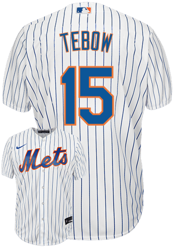Tim Tebow Youth Jersey - NY Mets Replica Kids Home Jersey