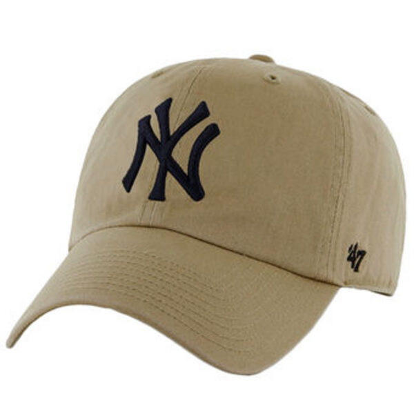 NY Yankees Clean Up Adjustable Cap - Khaki Dad Hat